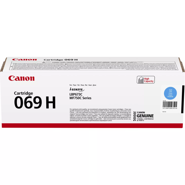 Картридж Canon 069h MF752Cdw/MF754Cdw/LBP673Cdw Cyan (5500 стр.) 5097c002 - Фото 1 Картридж Canon 069h MF752Cdw/MF754Cdw/LBP673Cdw Cyan (5500 стр.) 5097c002 - изображение 1