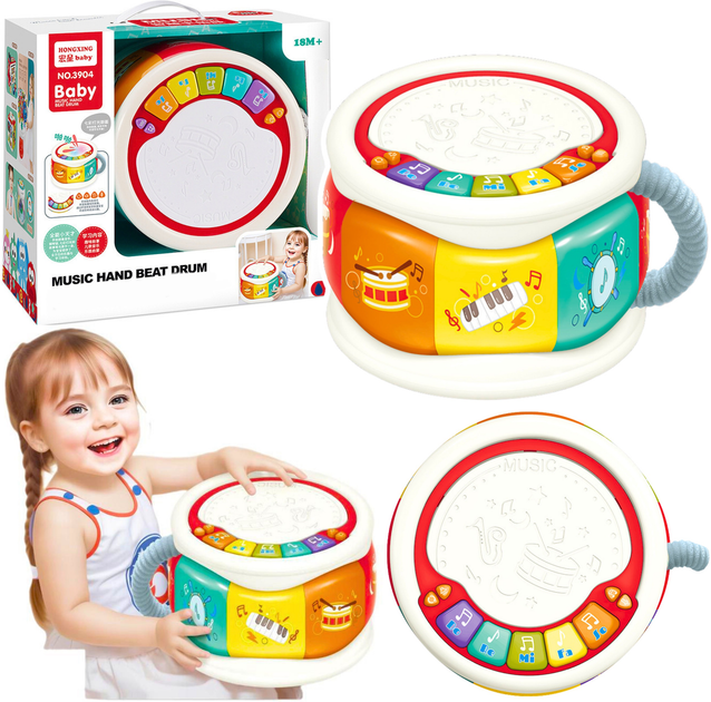 Bębenek LEAN Toys Kolorowy 22715 (5905991050643) - obraz 2