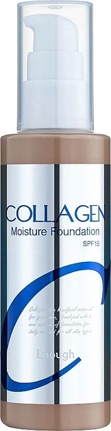 Тональный крем для лица с коллагеном - Enough Collagen Moisture Foundation SPF 15, тон 23, 100 мл - Фото 1 Тональный крем для лица с коллагеном - Enough Collagen Moisture Foundation SPF 15, тон 23, 100 мл - изображение 1