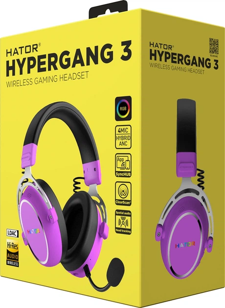 Навушники Hator Hypergang 3 Wireless Cyber Violet (8721249230868) - зображення 9