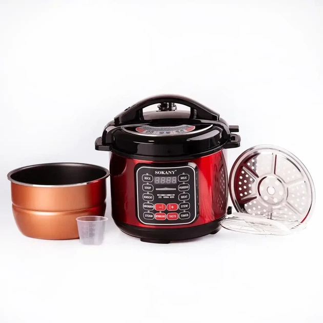 Sokany SK‑2402 SeekChef 5 л — мультиварка‑скороварка с пароваркой 1000 Вт - Фото 3 Sokany SK‑2402 SeekChef 5 л — мультиварка‑скороварка с пароваркой 1000 Вт - изображение 3