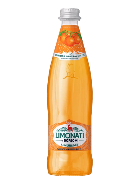 Упаковка сильногазованого лимонаду Borjomi Limonati Аджарський мандарин 0,5 л х 12 пляшок - зображення 3
