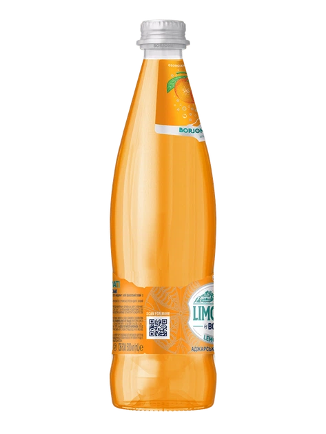 Упаковка сильногазованого лимонаду Borjomi Limonati Аджарський мандарин 0,5 л х 12 пляшок - зображення 6