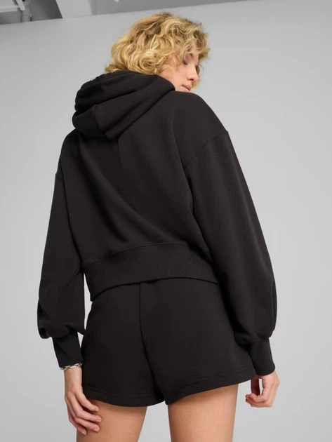 Bluza damska z kapturem Puma Wardrobe Ess Relaxed Cropped Hoodie Tr 62974601 S Czarna (4067983650802) - obraz 2
