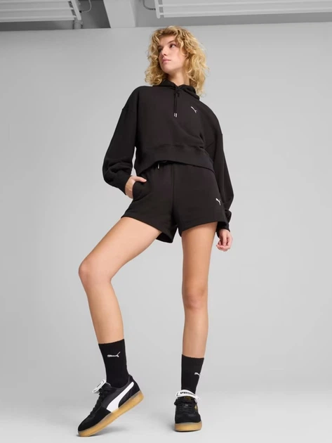 Bluza damska Puma Wardrobe Ess Relaxed Cropped Hoodie Tr 62974601 XL Czarna (4067983650819) - obraz 3