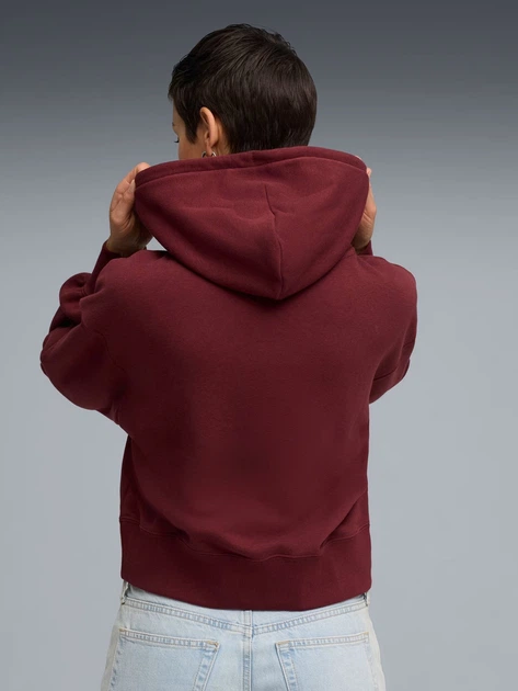 Bluza damska Puma Wardrobe Ess Relaxed Cropped Hoodie Tr 62974696 M Bordowa (4069157387231) - obraz 2