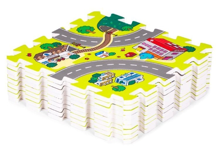 Mata piankowa dla dzieci Iplay miasto 9 elementów 90.5 x 90.5 cm 0395 (6958868803957) - obraz 5