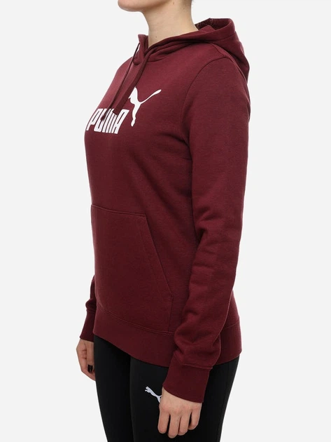 Худі тепле жіноче Puma Ess No. 1 Logo Hoodie Fl (S) 68238996 XL Бордове (4069157672054) - зображення 3