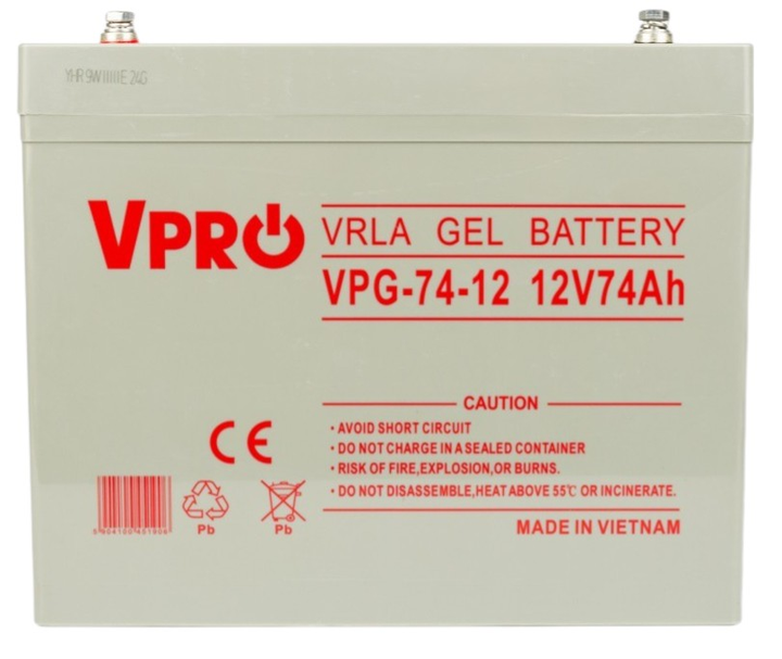 Акумуляторна батарея Volt Polska GEL ULTRA SOLAR 12V 74Ah (5904100451906) - зображення 1