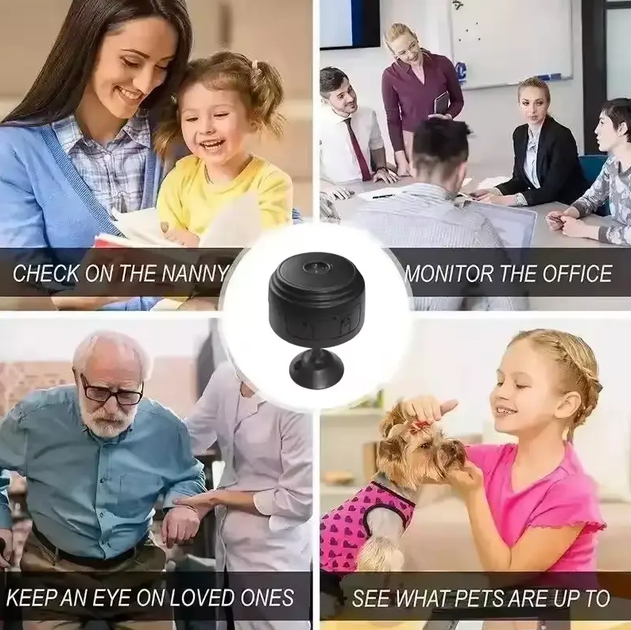 Мини беспроводная IP камера Wi-Fi FullHD 1080 Action Camera A9 HDWiFiCampPro Black - изображение 4