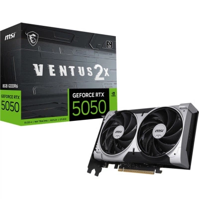 Відеокарта MSI GeForce RTX5050 8Gb VENTUS 2X OC (RTX 5050 8G VENTUS 2X OC) - Фото 5 Відеокарта MSI GeForce RTX5050 8Gb VENTUS 2X OC (RTX 5050 8G VENTUS 2X OC) - зображення 5