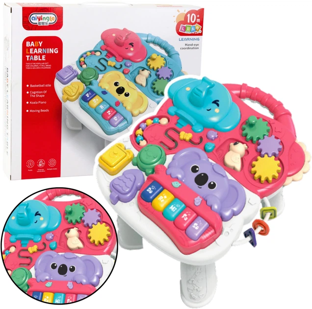 Столик LEAN Toys музично-сенсорний рожевий 22827 (5905991051763) - зображення 2