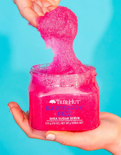 Peeling cukrowy do ciała Tree Hut Raspberry Fizz Shea Sugar 510 g (075371003752) - obraz 6