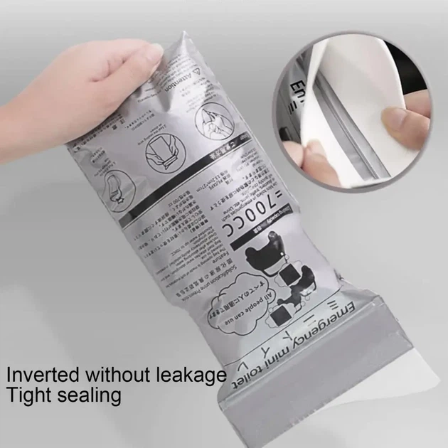 Дорожній туалет Emergency mini toilet 700 ml універсальний міні туалет портативний пісуар 13.2х27 см - зображення 8