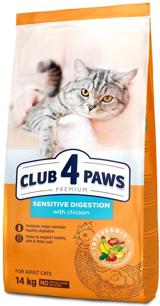 Сухой корм для взрослых кошек Club 4 Paws (Клуб 4 Лапы) Премиум