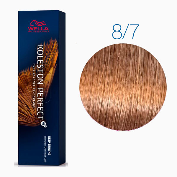 Краска для волос Wella Professionals Koleston Perfect ME+Deep Brown 8/7 (Light Blonde Brown) 60мл - Фото 1 Краска для волос Wella Professionals Koleston Perfect ME+Deep Brown 8/7 (Light Blonde Brown) 60мл - изображение 1