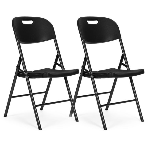 Zestaw składanych krzeseł 2 szt ModernHome by Multistore (YC-050-BLACK) - obraz 1