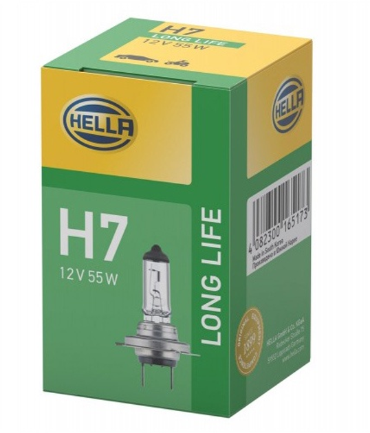 Автомобільна лампа Hella Long Life H7 12 В 55 Вт (8GH007157201) - зображення 1