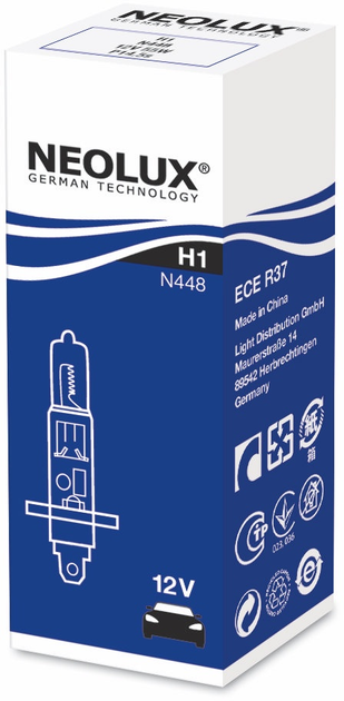 Автомобільна лампа Neolux Standard N448 H1 12 В (4008321760340) - зображення 1