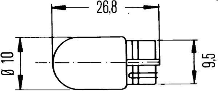Автомобільна лампа Hella Standard W3W 12 В 3 Вт (8GP003594141) - зображення 3