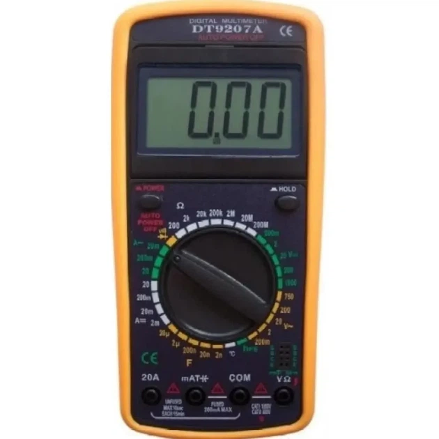 Цифровий мультиметр DT9207A вольтметр / амперметр / тестер 2302 - зображення 4