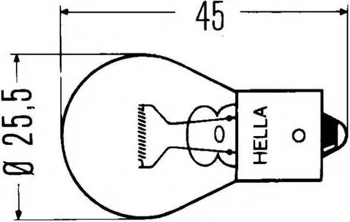 Автомобільна лампа Hella Heavy Duty PY21W 24 В Помаранчева (8GA006841241) - зображення 4