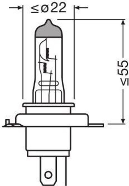 Żarówka samochodowa Osram Classic H4 12 V (64193CLC) - obraz 5
