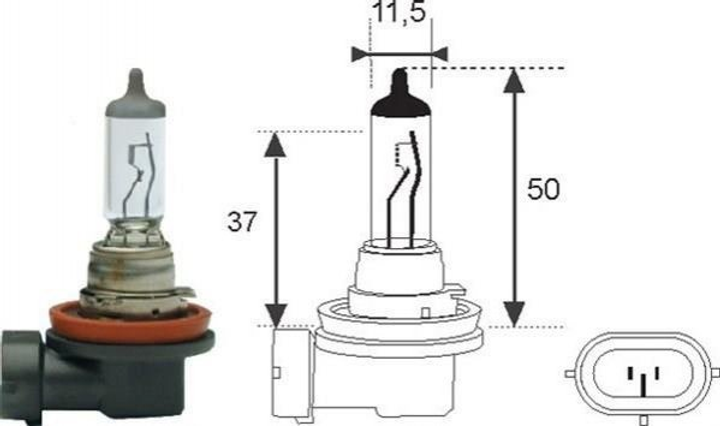 Żarówka samochodowa Magneti Marelli H11 12 V 55 W (8001063306292) - obraz 5