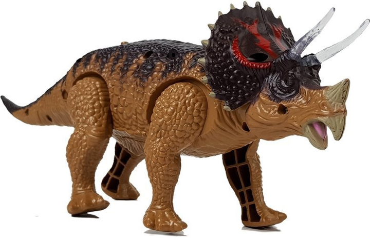 Динозавр LEAN Toys Трицератопс на батарейках Жовтий 6638 (5904665998335) - зображення 4
