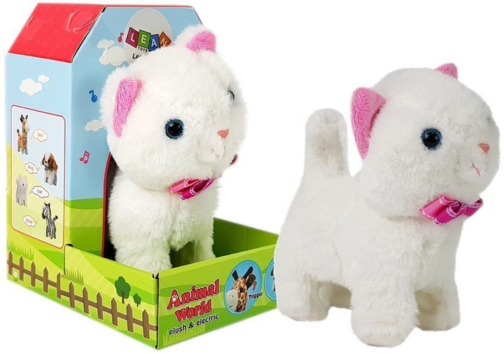 Кіт LEAN Toys ходить і співає на батарейках Білий 7182 (5905214973353) - зображення 2