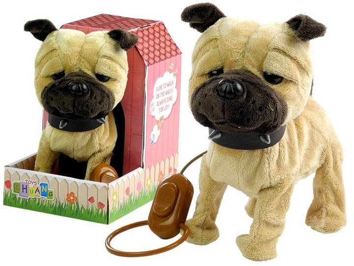 Песик LEAN Toys на повідку та з будкою, Бежевий 3974 (5902808159681) - зображення 2