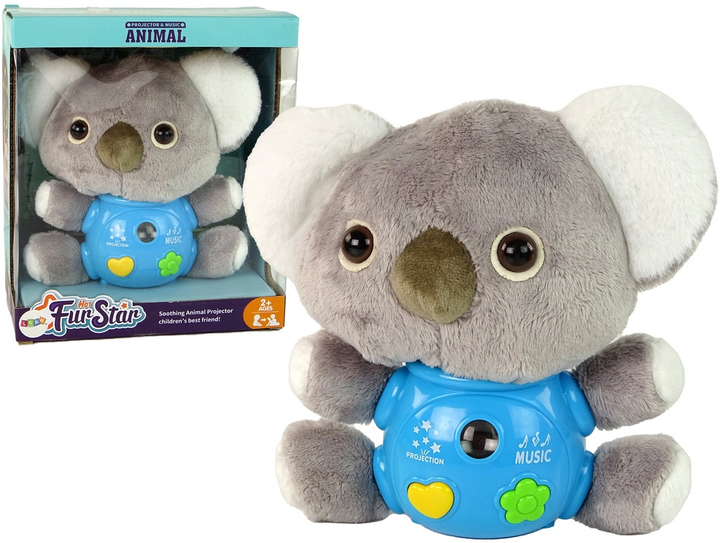 Koala LEAN Toys z projektorem oraz dźwiękami Szara 15367 (5905515357531) - obraz 2