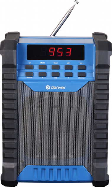 Odbiornik radiowy Denver WRB-60 Black/Blue (5706751073649) - obraz 1