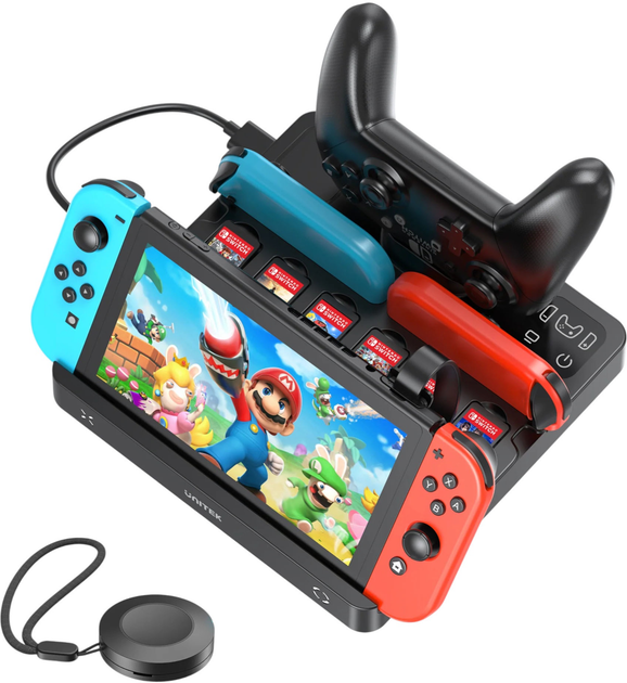Stacja ładująca Unitek do Nintendo Switch w/ Game Card Reader (G1005ABK01) - obraz 1