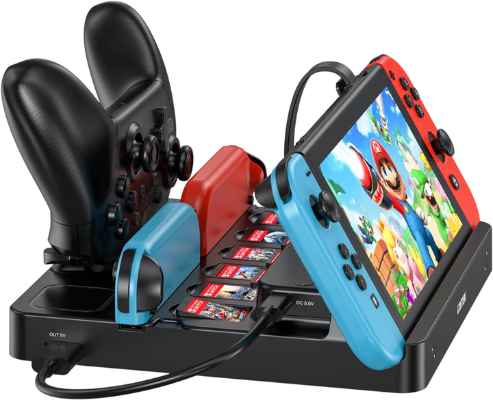 Stacja ładująca Unitek do Nintendo Switch w/ Game Card Reader (G1005ABK01) - obraz 5