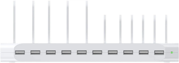 10-portowa uniwersalna ładowarka Unitek 60W USB Charging Station White (Y-2190D01-EU) - obraz 2
