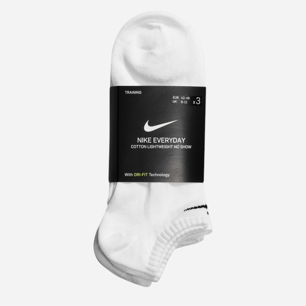 Zestaw skarpet Nike U Nk Everyday Ltwt Ns 3pr SX7678-100 43-46 3 pary Biały (888407239298) - obraz 3