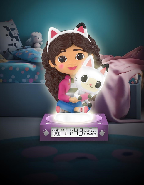 Нічник Kids Euroswan Gabby's Dollhous з будильником 3D (8435507886680) - зображення 3