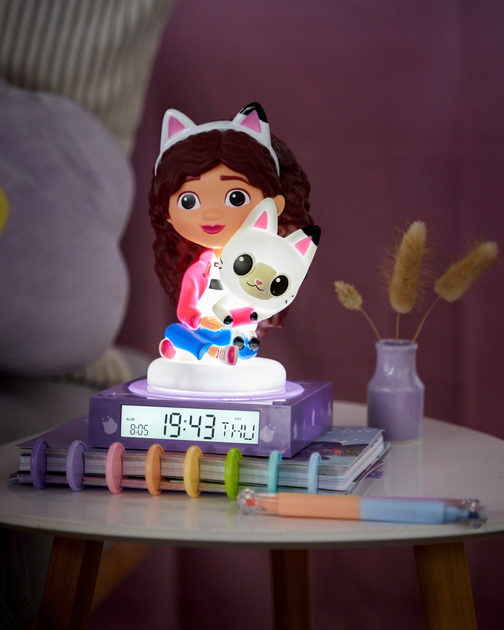 Нічник Kids Euroswan Gabby's Dollhous з будильником 3D (8435507886680) - зображення 4