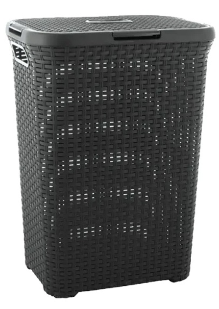 Кошик для білизни Curver Natural Style 60 л Темно-сірий (3253920707031) - зображення 1