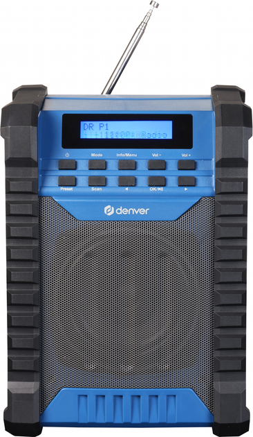 Odbiornik radiowy Denver WRD-60 Black/Blue (5706751073533) - obraz 1