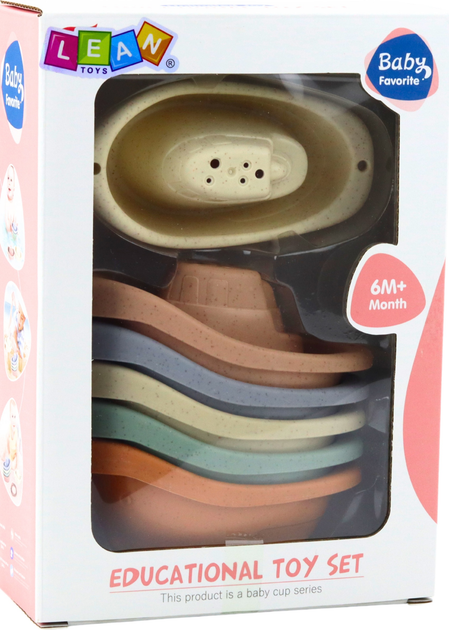 Zestaw zabawek do kąpieli LEAN Toys Łódeczki Pastelowe 22864 (5905991052135) - obraz 1