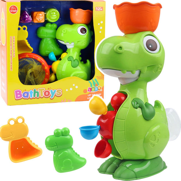 Набір іграшок для ванни LEAN Toys Динозавр з м'ясорубкою 22913 (5905991052623) - зображення 2