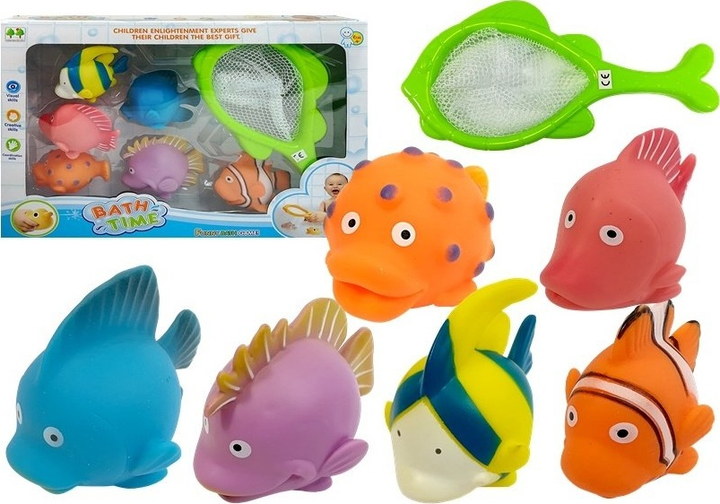 Набір для ванни LEAN Toys. Гумова рибка Стрільба по воді 4882 (5907625587112) - зображення 2