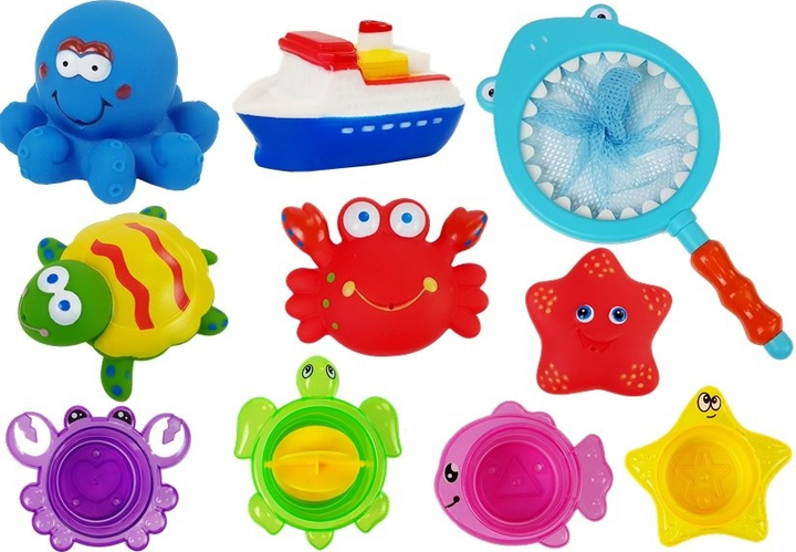 Zabawki do kąpieli LEAN Toys Rozgwiazda oraz żółw z siatką 5102 (5907625589512) - obraz 3