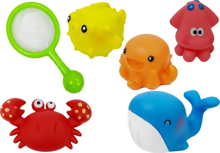 Набір для ванни LEAN Toys Водні тварини з сіткою 8302 (5903802456813) - зображення 3
