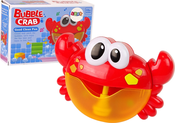 Zabawka do kąpieli LEAN Toys Krab generator baniek mydlanych Czerwony 12720 (5905214977580) - obraz 2