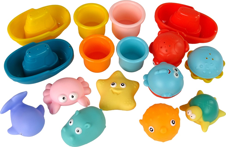 Zestaw do kąpieli LEAN Toys 17 elementów 13381 (5905323216068) - obraz 4