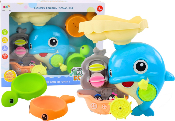 Zestaw do kąpieli LEAN Toys Delfin Niebieski 20147 (5905991023319) - obraz 2