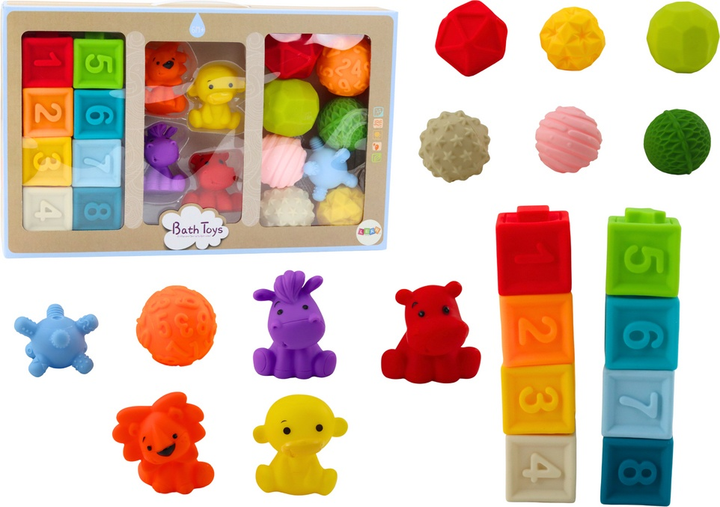 Zabawki do kąpieli LEAN Toys Klocki edukacyjne 20455 (5905991027423) - obraz 2